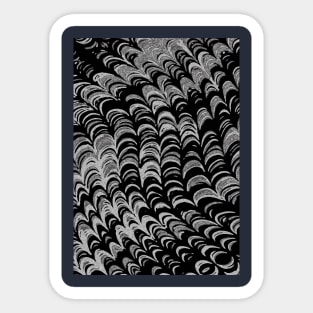 Black and white psychedelic pattern Sticker